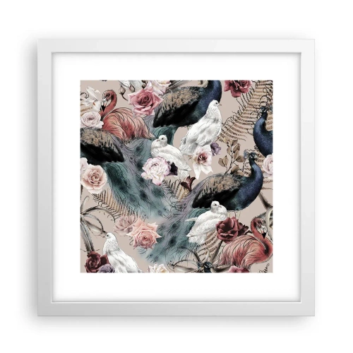 Affisch i vit ram - I palatsträdgården - 30x30 cm