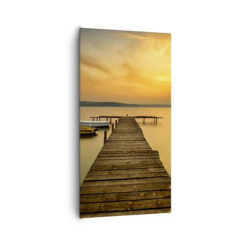 Canvastavla - Bild på duk - Jag öppnar guldhimmel för dig - 65x120 cm