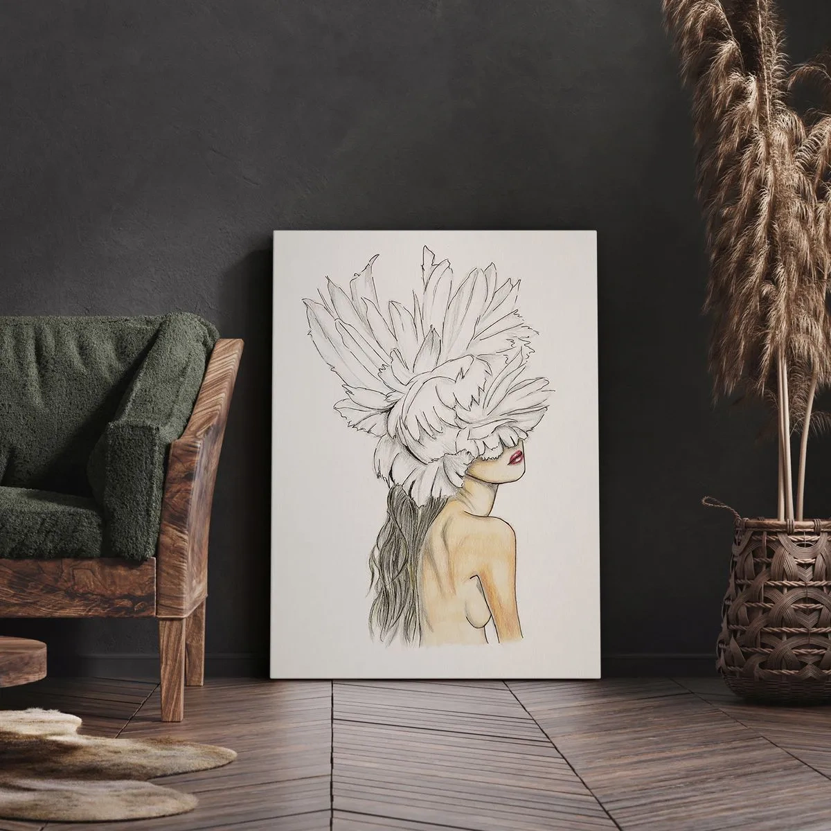 Canvastavla - Bild på duk - Krönt skönhet - 50x70 cm