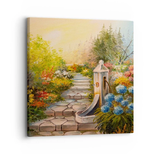 Canvastavla - Bild på duk - Fullt blommande - 30x30 cm