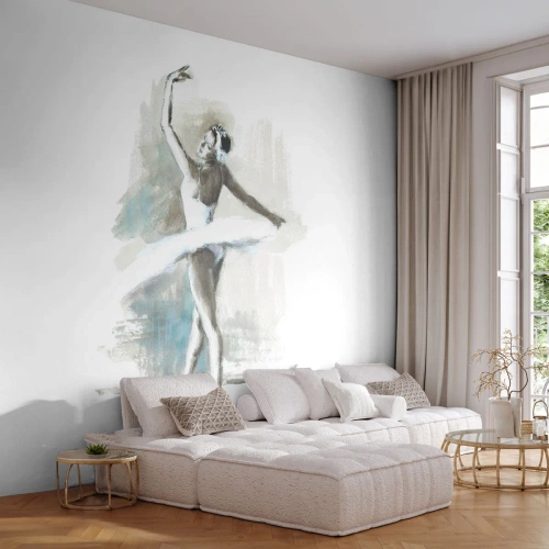 Självhäftande Fototapet Deluxe Sticker - Förtrollad i en svan - Ballerina, Dansa, Balett - 250x175 cm