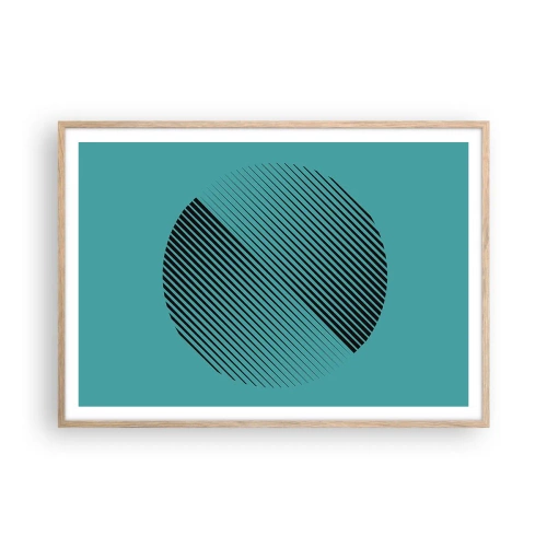 Affisch i ram av ljusek - Cirkeln - en geometrisk variation - 100x70 cm