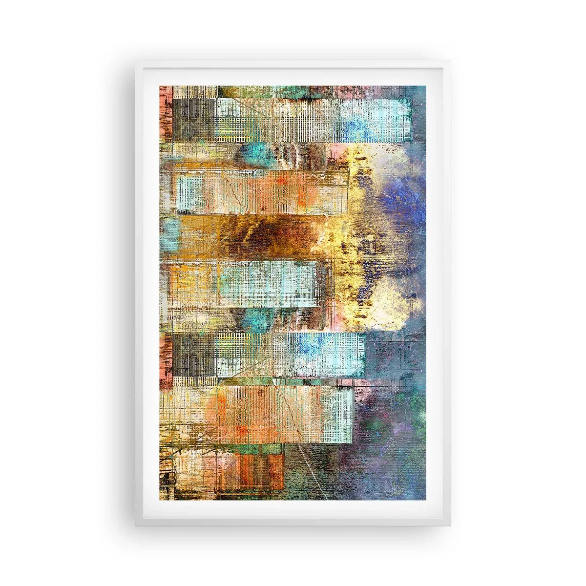 Affisch i vit ram - Solig metropol - 61x91 cm