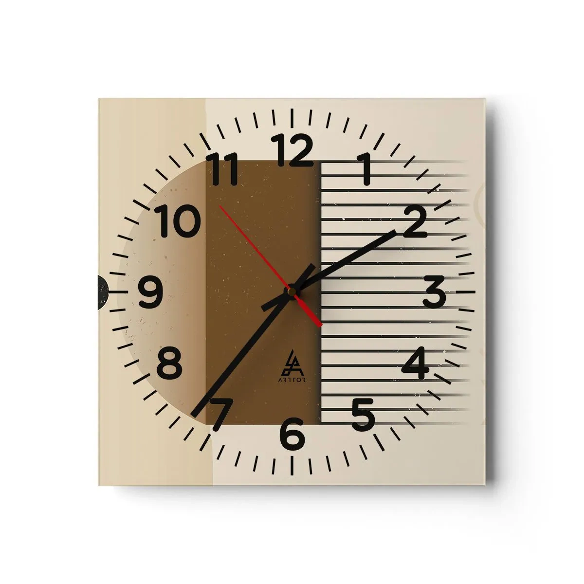 Väggklocka - Klocka på glas - Olika tillstånd - 30x30 cm