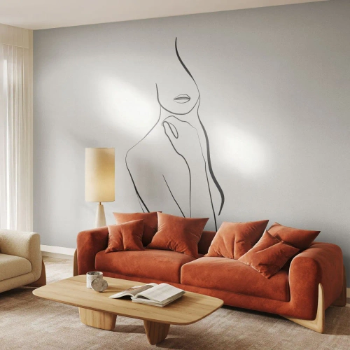 Självhäftande Fototapet Deluxe Sticker - Melankolins våg - Abstraktion, Kvinnans kropp, Grafik - 250x175 cm