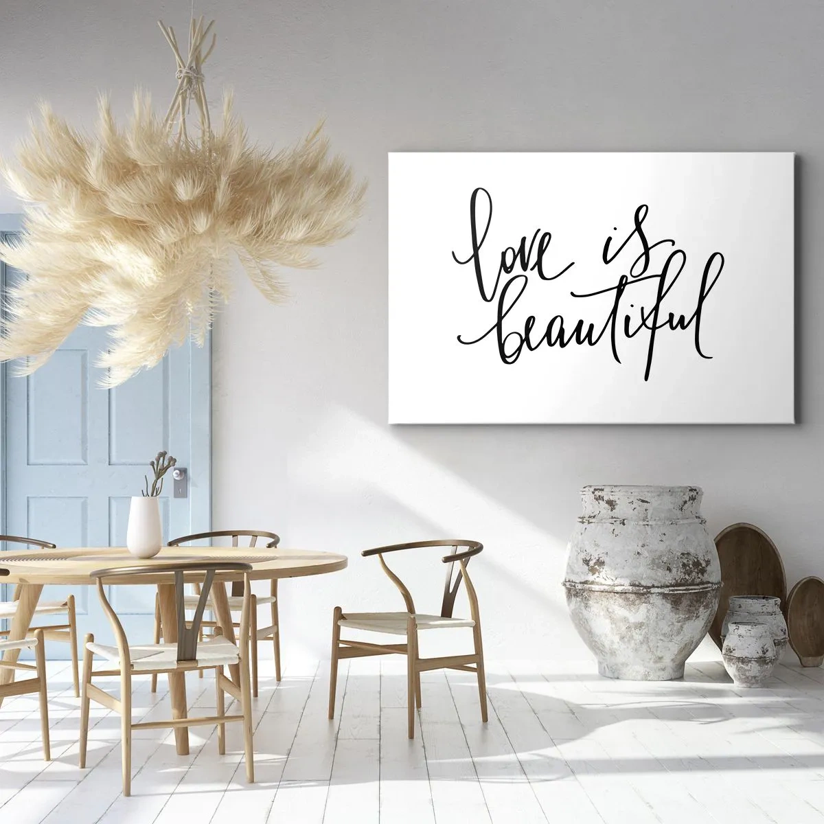 Canvastavla - Bild på duk - Läs och upprepa - 100x70 cm