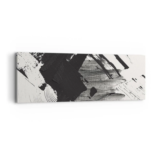 Canvastavla - Bild på duk - Abstraktion - uttrycket av svart - 90x30 cm