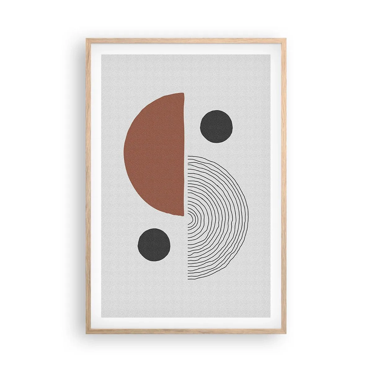 Affisch i ram av ljusek - Hjulets perfektion - 61x91 cm