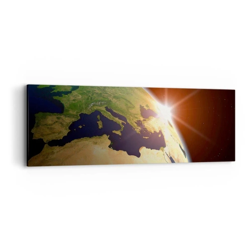 Canvastavla - Bild på duk - Soluppgång - 90x30 cm