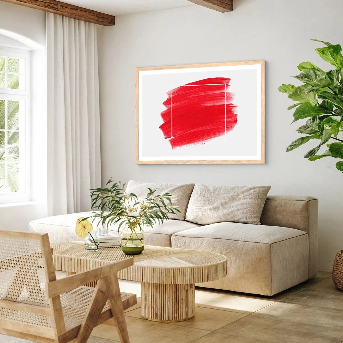 Affisch i ram av ljusek - Utanför ramen - 100x70 cm