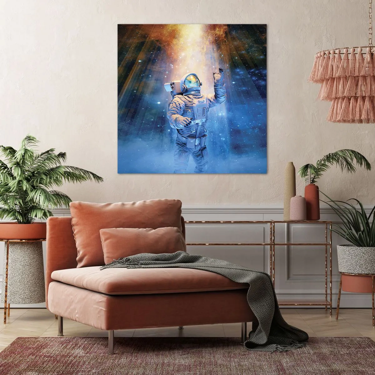 Canvastavla - Bild på duk - Äntligen i målet - 40x40 cm