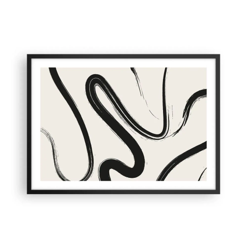 Affisch i svart ram - Svart och vit elegans - 70x50 cm