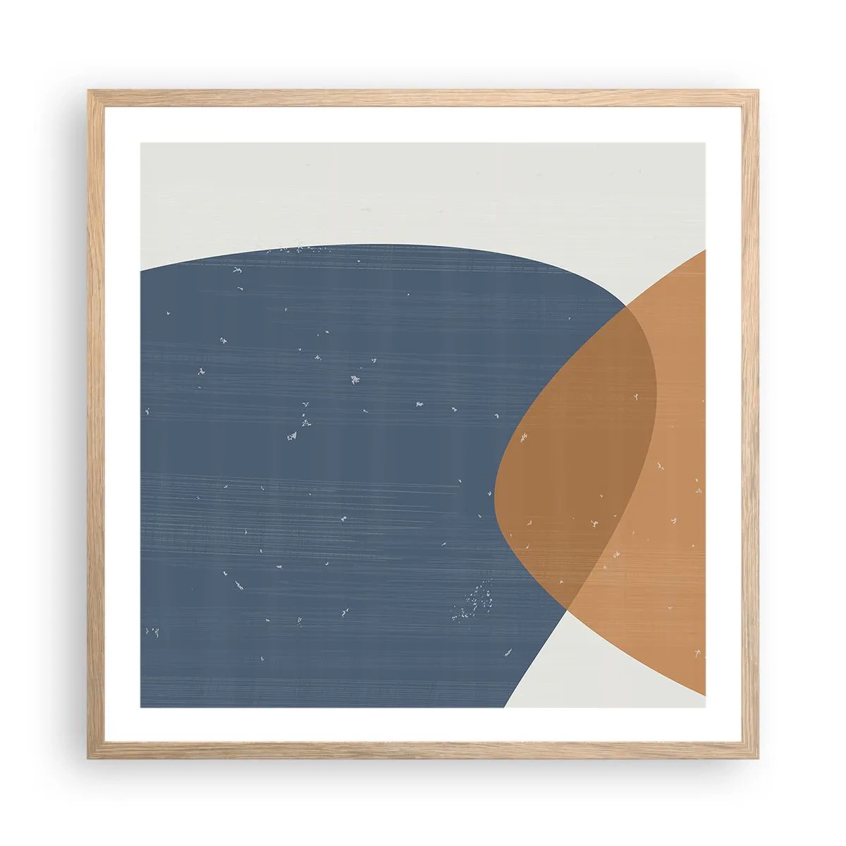 Affisch i ram av ljusek - Ovaler och influenser - 60x60 cm