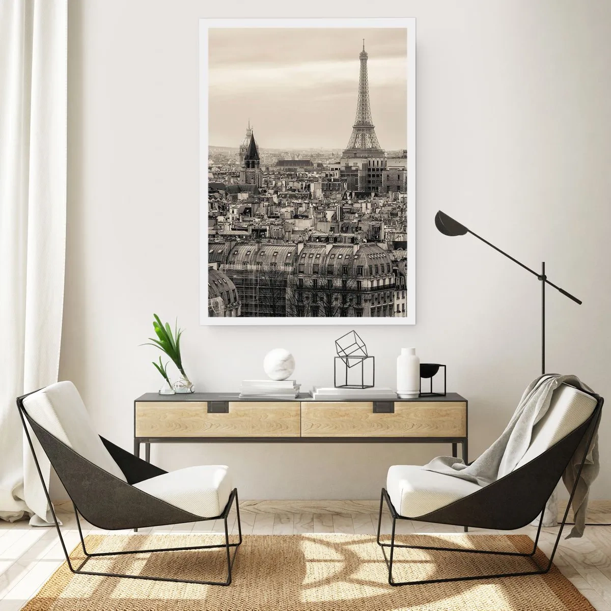 Affisch - Över Paris tak - 61x91 cm