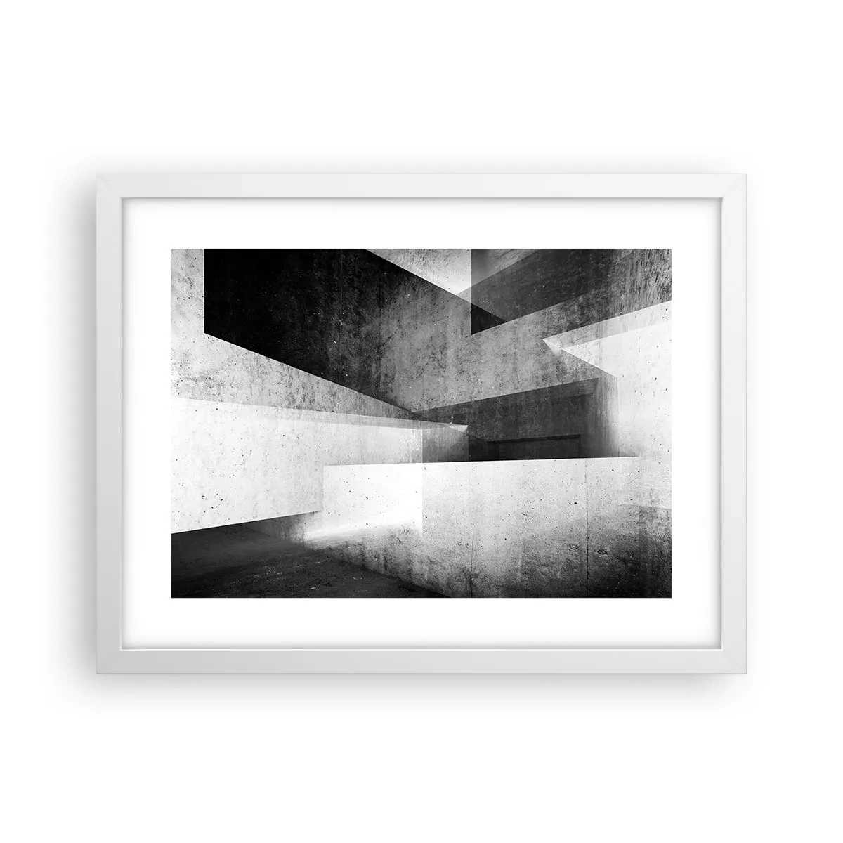 Affisch i vit ram - Rummets struktur - 40x30 cm