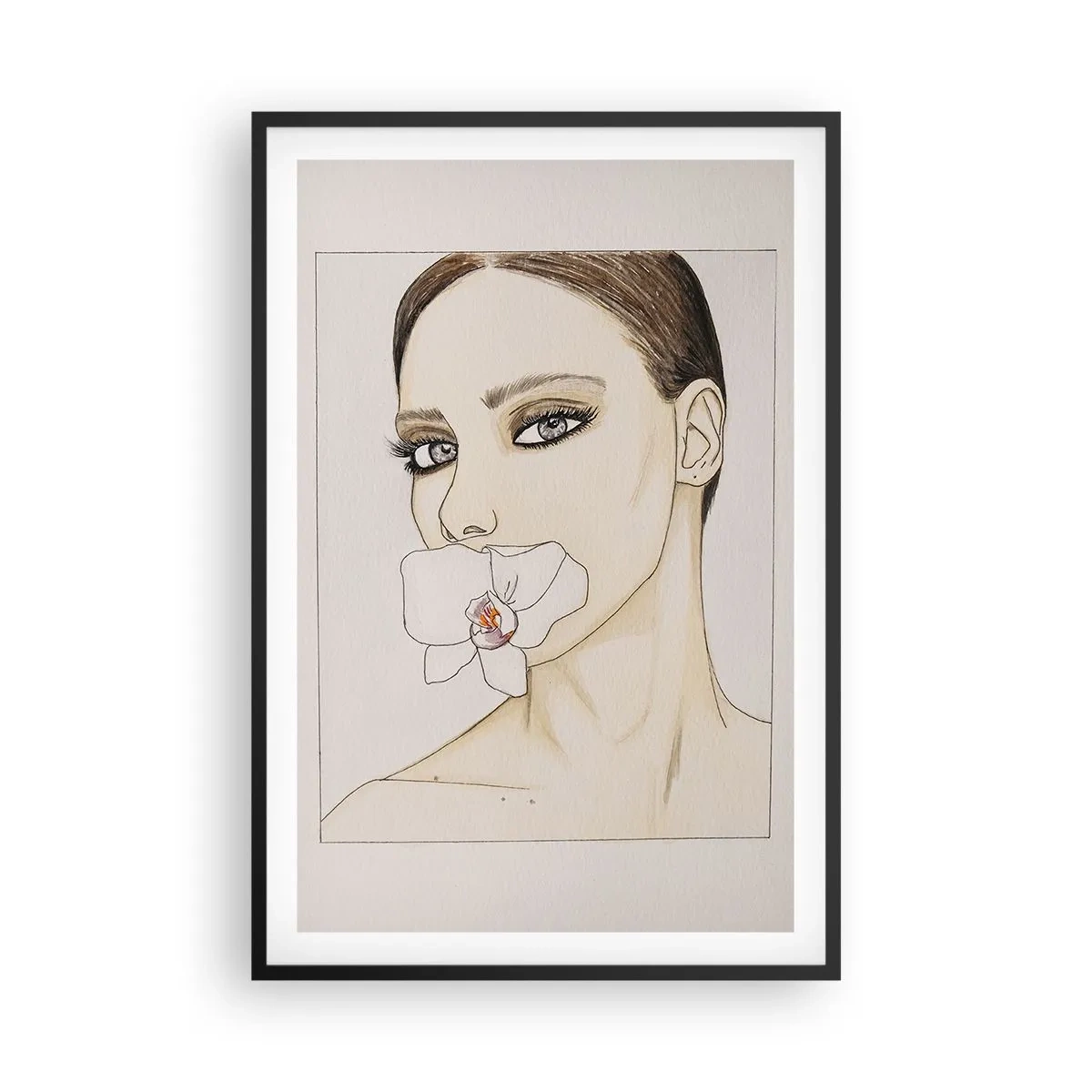 Affisch i svart ram - Elegansens och skönhetens symbol - 61x91 cm