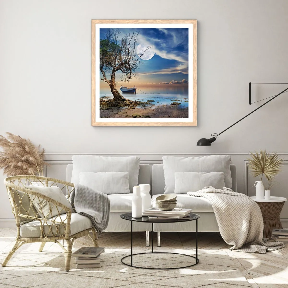 Affisch i ram av ljusek - Är det slut eller början? - 50x50 cm