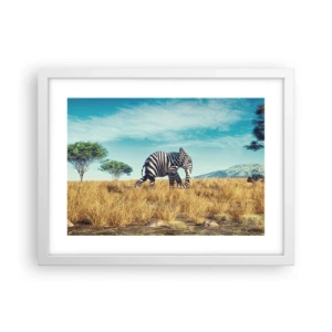 Affisch i vit ram - Grått är ute - 40x30 cm