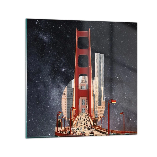 Glastavla - Bild på glas - Alltid i centrum - 30x30 cm