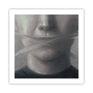 Affisch - Inte ett ord - 50x50 cm