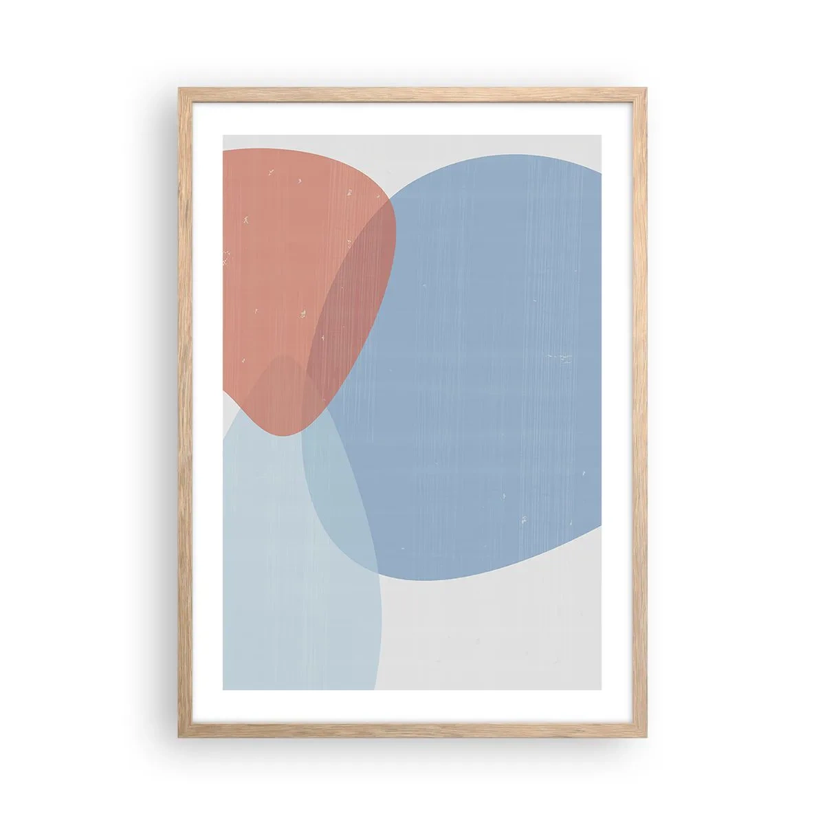 Affisch i ram av ljusek - Pastellfärgade relationer - 50x70 cm