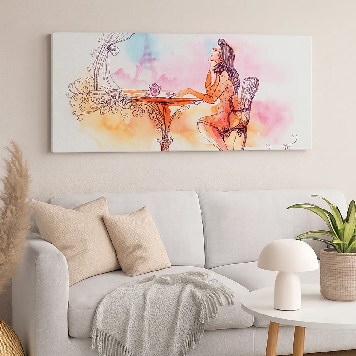 Canvastavla - Bild på duk - Paris stil - 30x30 cm