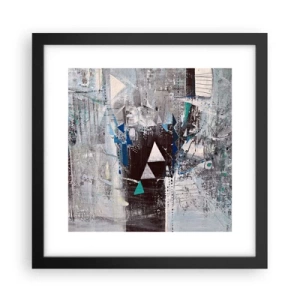 Affisch i svart ram - Trianglarnas överordnade ordning - 30x30 cm