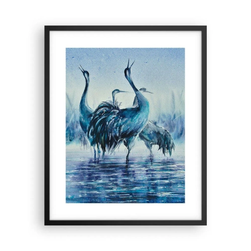 Affisch i svart ram - Morgonmöte - 40x50 cm