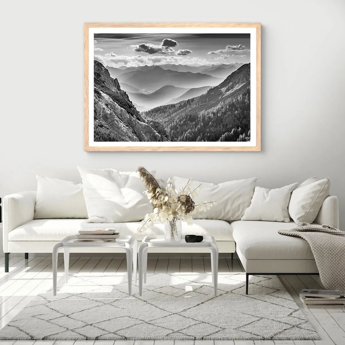 Affisch i ram av ljusek - Ända fram till horisonten - 50x40 cm