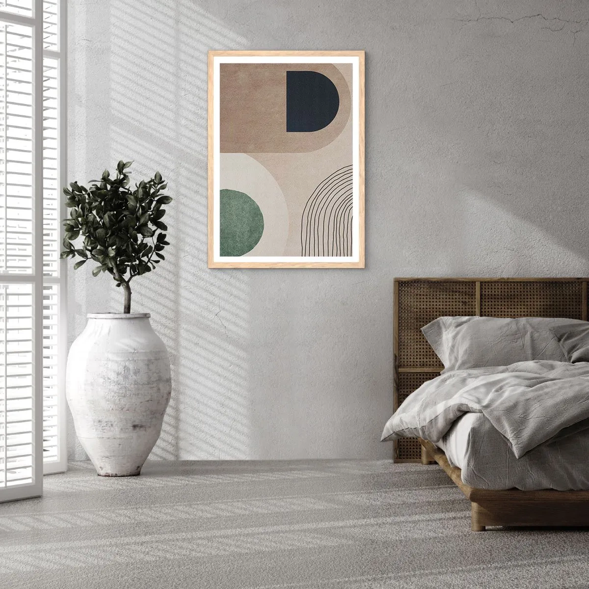 Affisch i ram av ljusek - Ovalens mjukhet - 30x40 cm