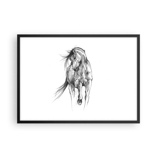 Affisch i svart ram - Elegant trav - 70x50 cm