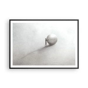 Affisch i svart ram - Livets spel - 100x70 cm