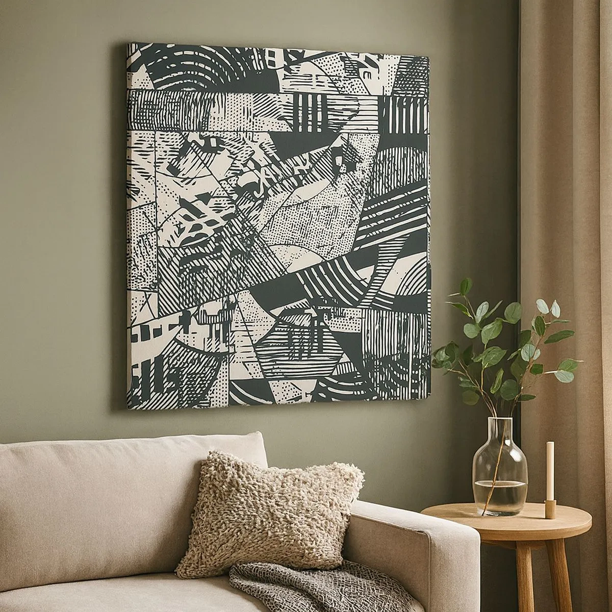 Canvastavla - Bild på duk - Nutidens dynamik - 30x30 cm