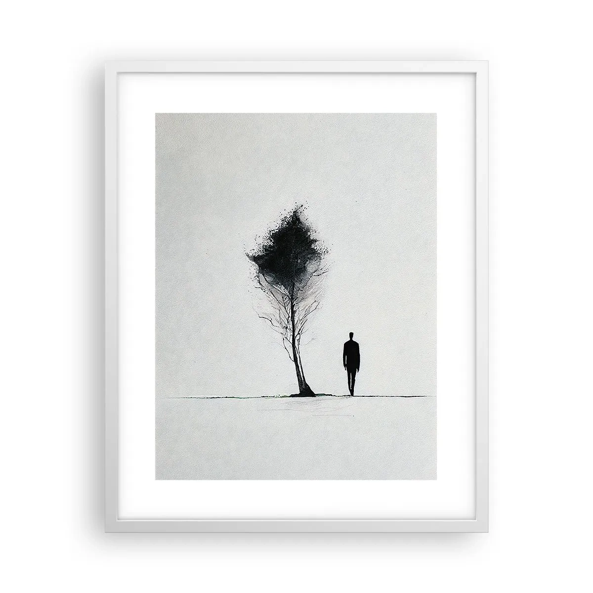 Affisch i vit ram - Vi vandrar alla - 40x50 cm