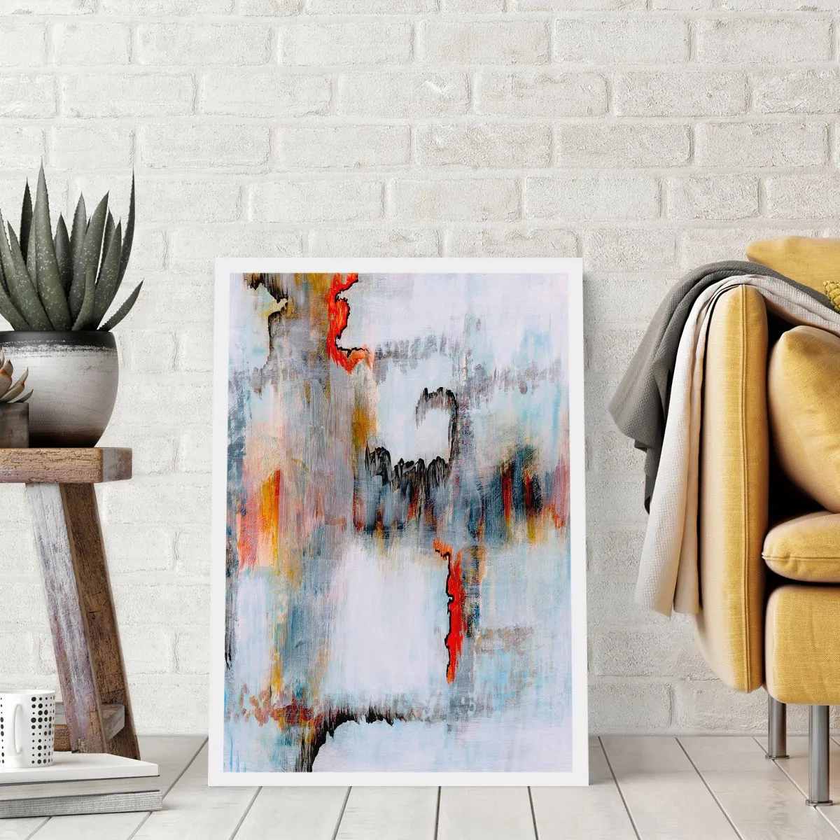 Affisch - Med pinne på vatten - 70x100 cm