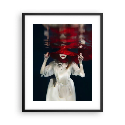 Affisch i svart ram - Konstig fru - 40x50 cm