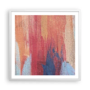 Affisch i vit ram - Rinnande regnbåge - 60x60 cm