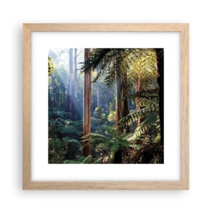 Affisch i ram av ljusek - Skogens saga - 30x30 cm