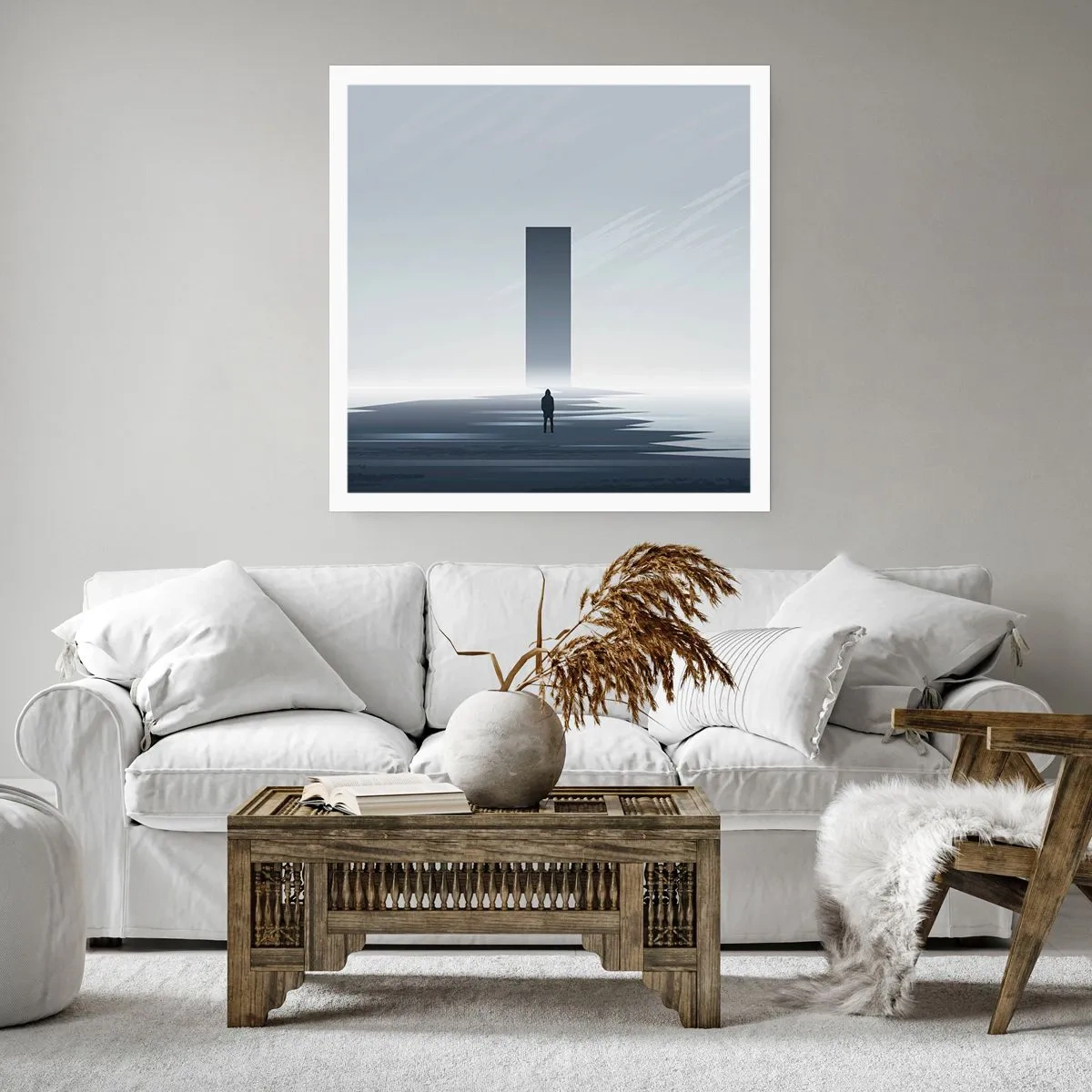 Affisch - Möjlighet eller hot? - 50x50 cm