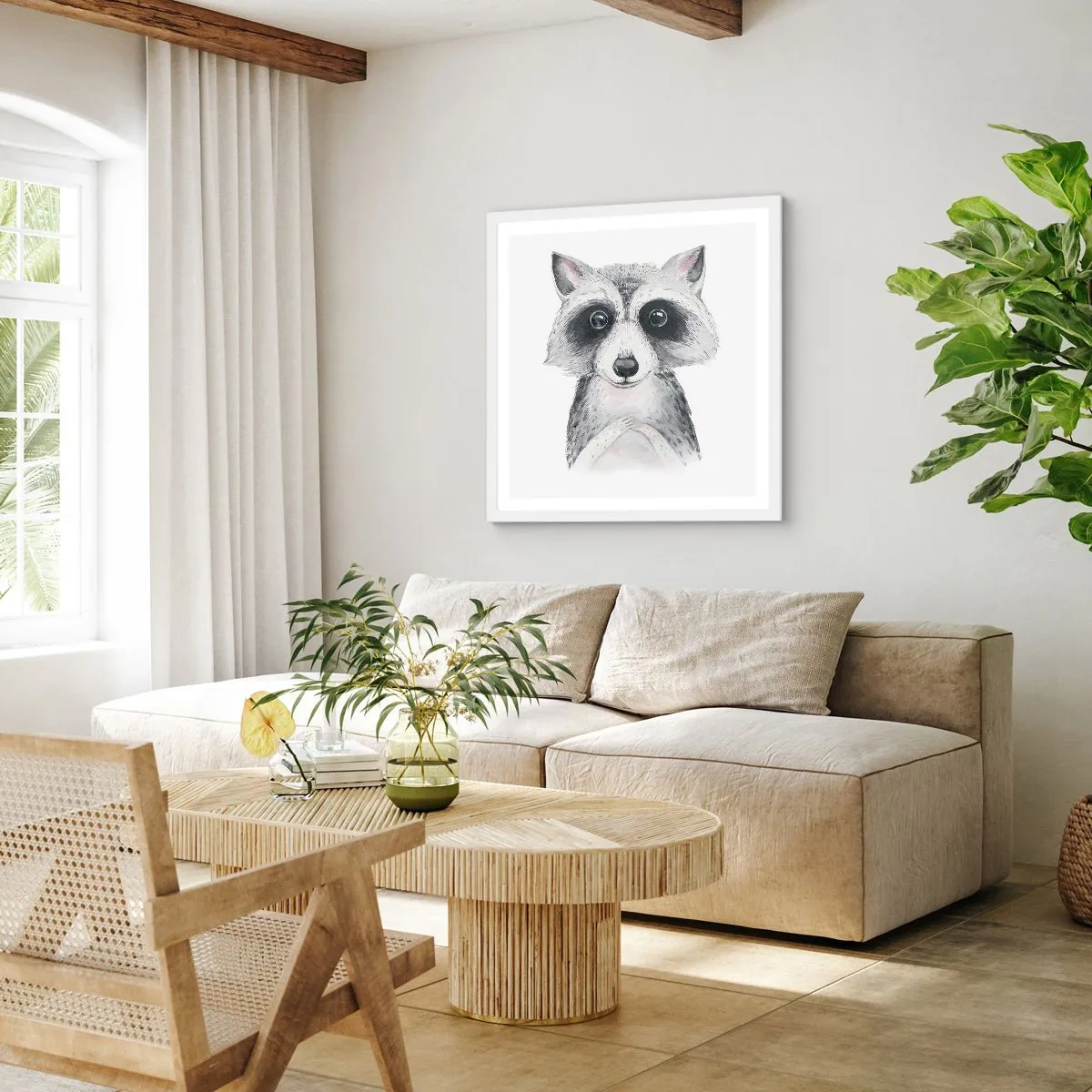 Affisch i vit ram - En stund för känslor - 50x50 cm