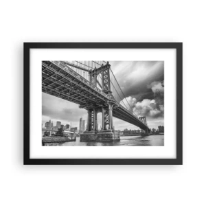 Affisch i svart ram - Till stadens hjärta - 40x30 cm