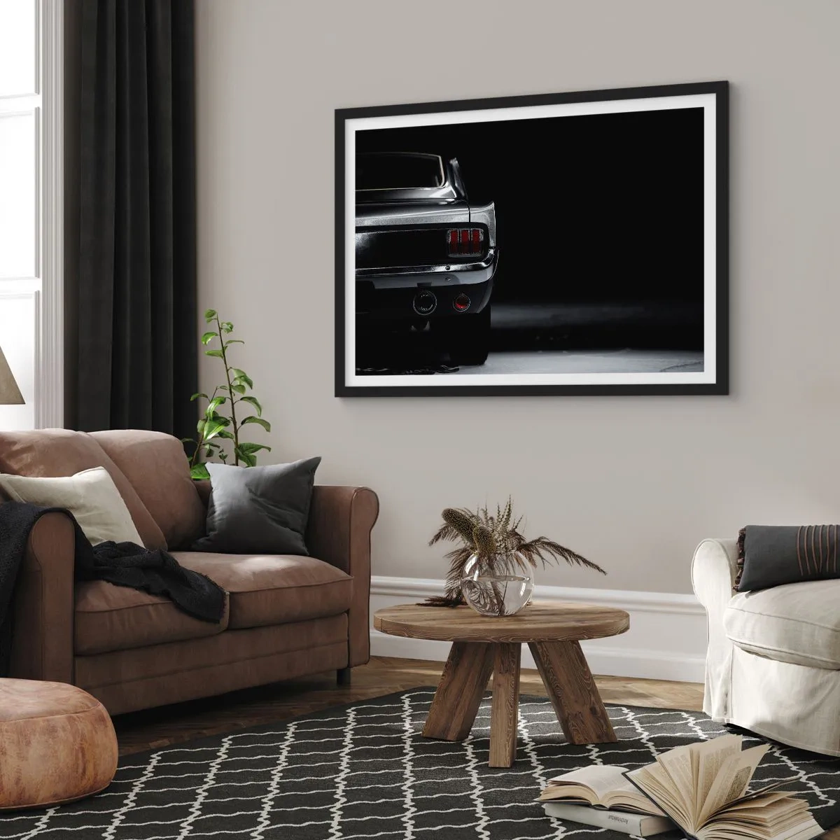 Affisch i svart ram - Klassisk charm - 70x50 cm