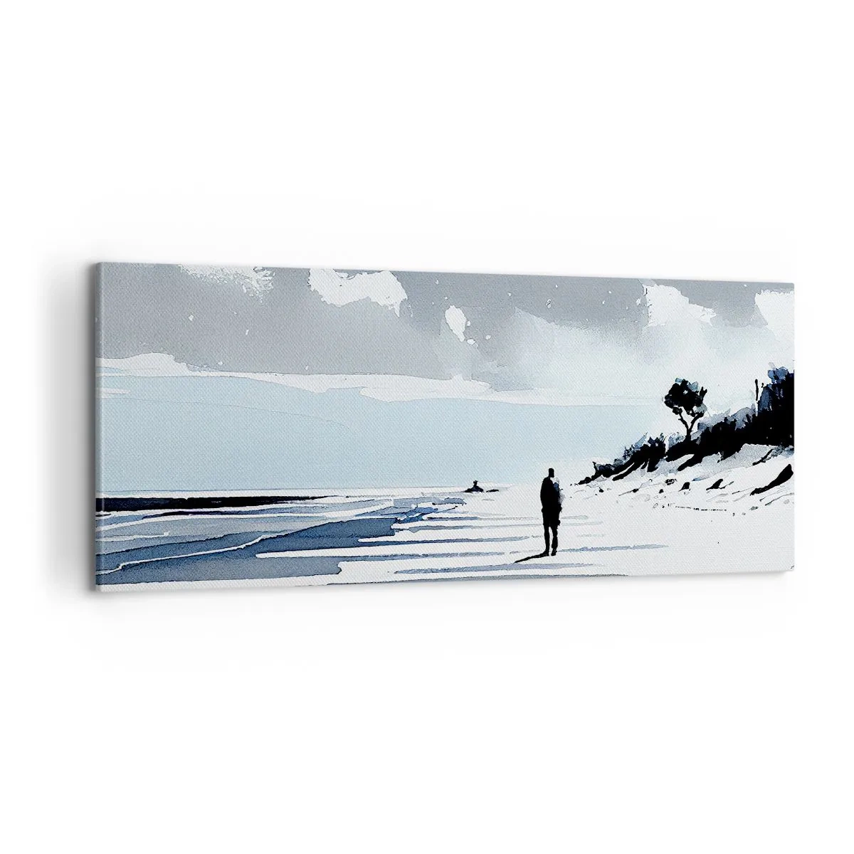 Canvastavla - Bild på duk - Ensam - 100x40 cm