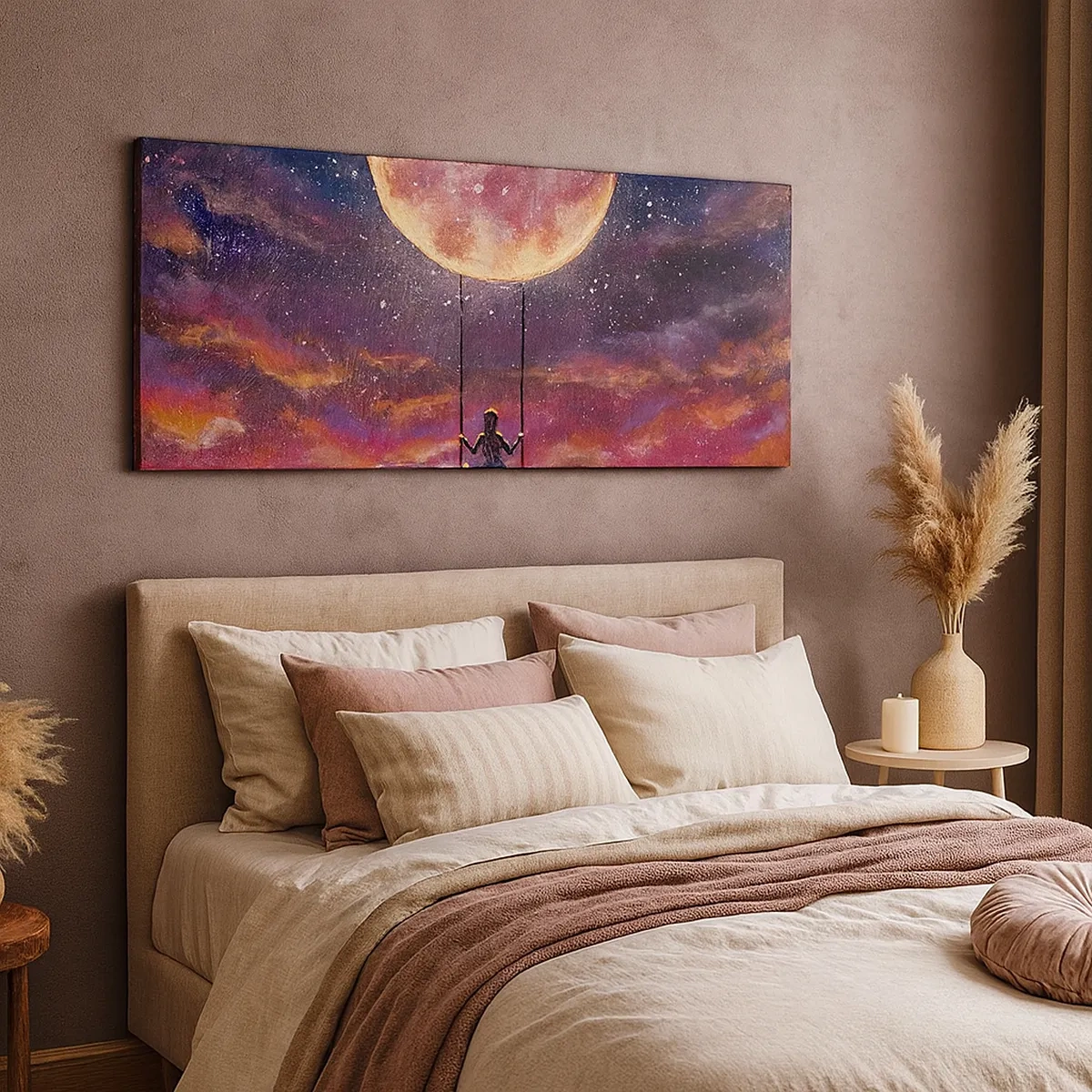 Canvastavla - Bild på duk - Sväva i molnen - 30x30 cm