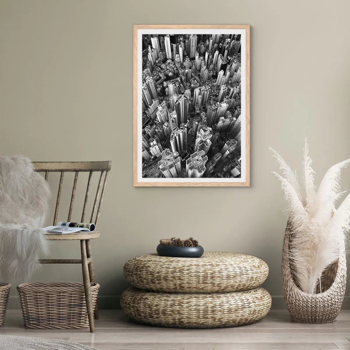 Affisch i ram av ljusek - Hela tiden högre och högre - 70x100 cm