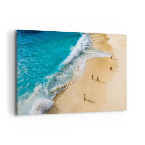 Canvastavla - Bild på duk - Och sedan solen, stranden... - 120x80 cm