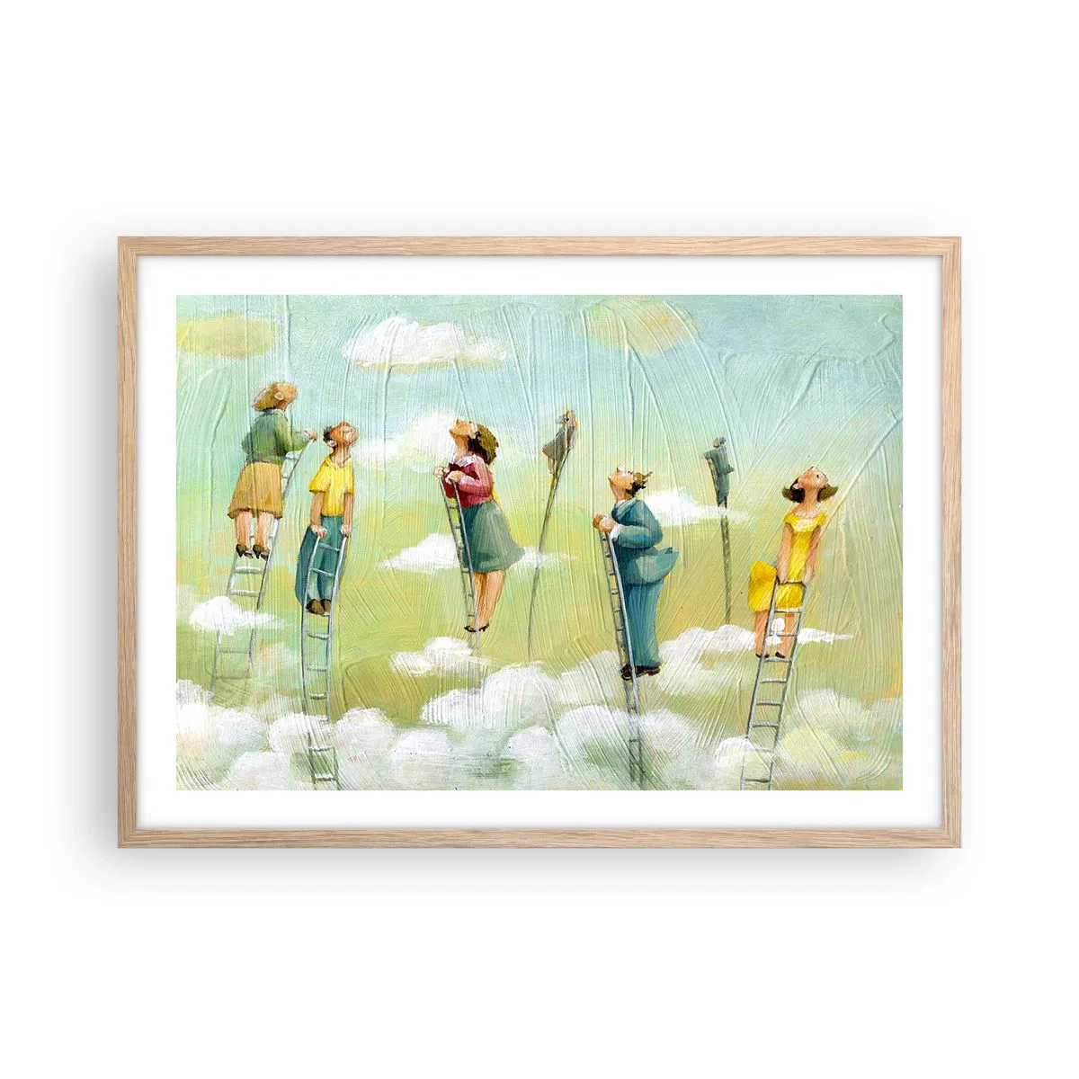 Affisch i ram av ljusek - Efter din dröm - 70x50 cm