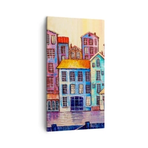 Canvastavla - Bild på duk - En sagostad  - 45x80 cm
