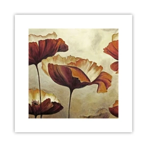 Affisch - Ängsblommor - 30x30 cm