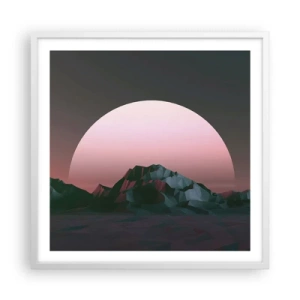 Affisch i vit ram - I den granliggande galaxen - 60x60 cm